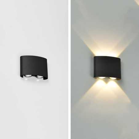 APLICA CU LED EXTERIOR LUMINA CALDA 2056/2 BK