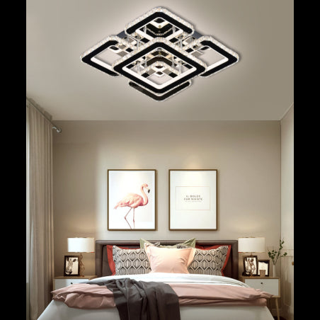 Lustra LED Cristal Telecomanda wifi 2.4G lumina/rece/calda/neutra intensitate reglabila
