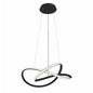 Lustra LED Infinity Cristal Negru cu Telecomanda wifi 2.4G cu lumina/rece/calda/neutra intensitate