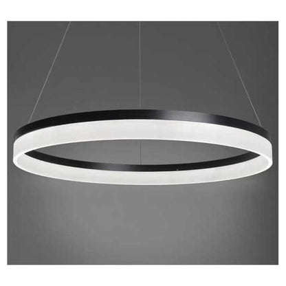 Lustra LED Minimalist Ring cu Telecomanda wifi 2.4G Negru lumina/rece/calda/neutra intensitate reglabila